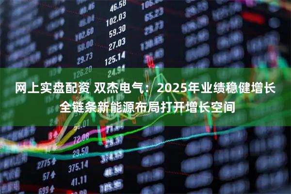 网上实盘配资 双杰电气：2025年业绩稳健增长 全链条新能源布局打开增长空间